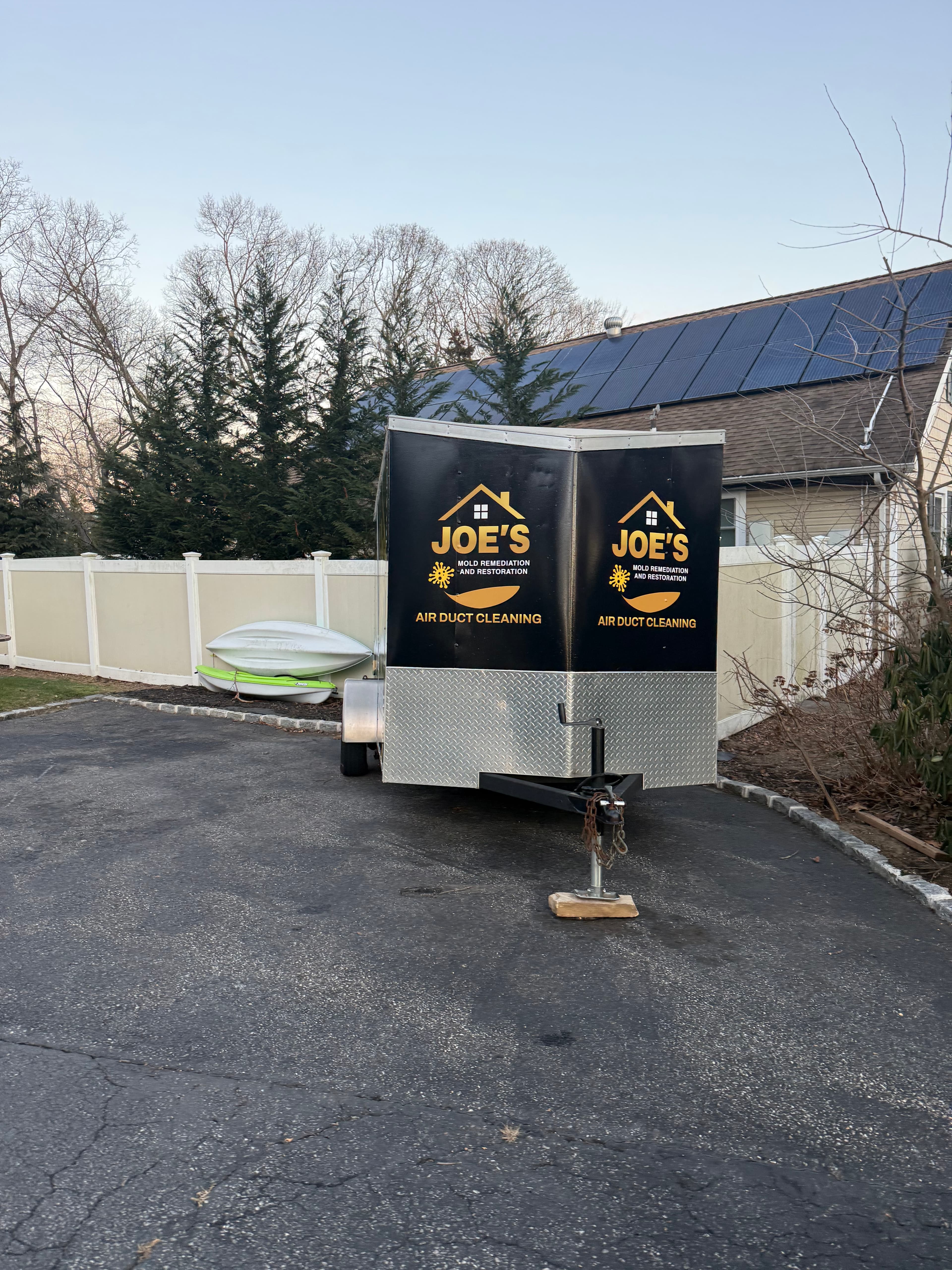 Mold remediation containment setup — professional equipment, Suffolk County NY