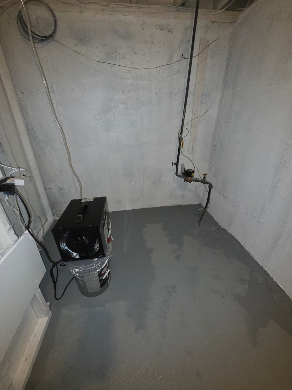 Basement ceiling joists and framing after professional mold remediation and sealing — Long Island NY